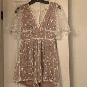 Adorable mesh star romper!!